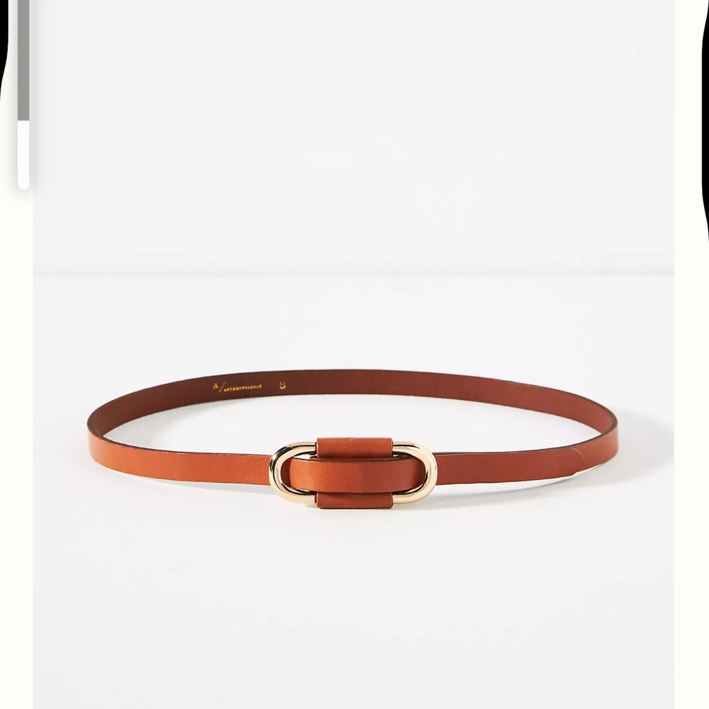 Anthropologie The Blake Skinny Belt with Oval Buckle